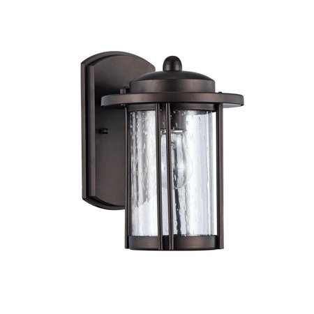 SUPERSHINE 11 in. Lighting Dolan Transitional 1 Light Rubbed Bronze Outdoor Wall Sconce - Oil Rubbed Bronze SU2542835